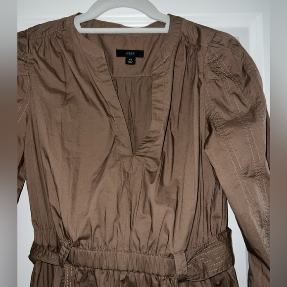 NWOT J. Crew Tie Waist V Neck Midi Dress - Picture 10 of 11